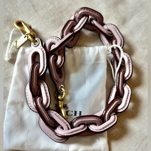 Coach Purple Leather covered strap